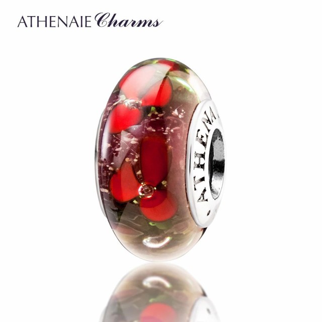 ビーズチャーム ブレスレット ネックレス パンドラ適合  ムラーノガラス シルバー925 アクセサリー ギフト ATHENAIE の通販は 5,326円