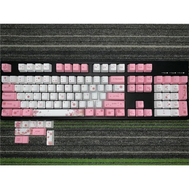 さくら OEM PBT キーボードキーキャップPBT 昇華型キーキャップ キーキャップ キーボード 桜 ピンク メカニカル 昇華 プリント