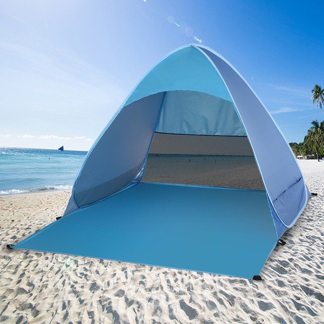 B1605 Lixada Pop Up Automatic Beach Tent UV Protection Camping Tent Lightweight Outdoor Awning_2