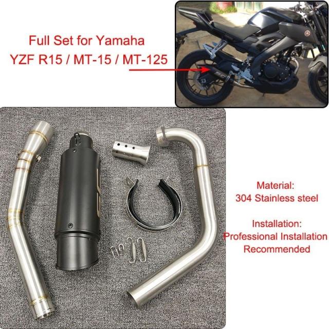 フルエキゾースト マフラー ヤマハ YZF R15 MT 15 125 排気 エキパイ ステンレス