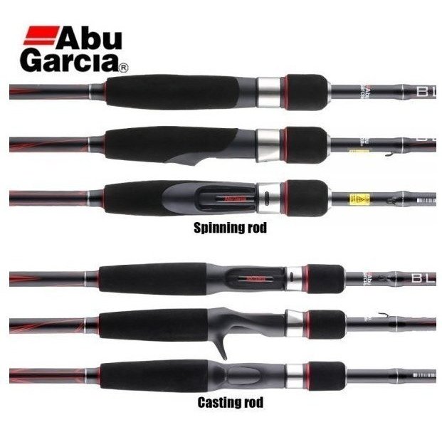 オリジナル アブ ガルシア 黒 BMAX BAITCASTING ルアー 釣竿 1.98m 2.13m 2.44m カーボン