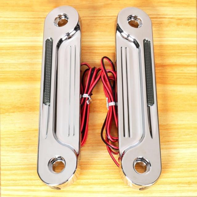 ツーリング LEDウィンカー アルミ フロントフォーク クローム ハーレー エレクトラグライド ストリート グライド トライク_1
