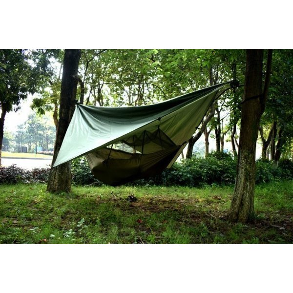 テント付きハンモック ミリタリーツリーテントメッシュポータブル用