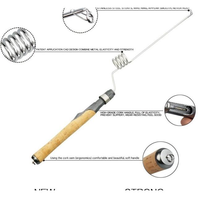 釣りバネ竿エムロッドコルクグリップEMMRODポータブルスピニングロッド