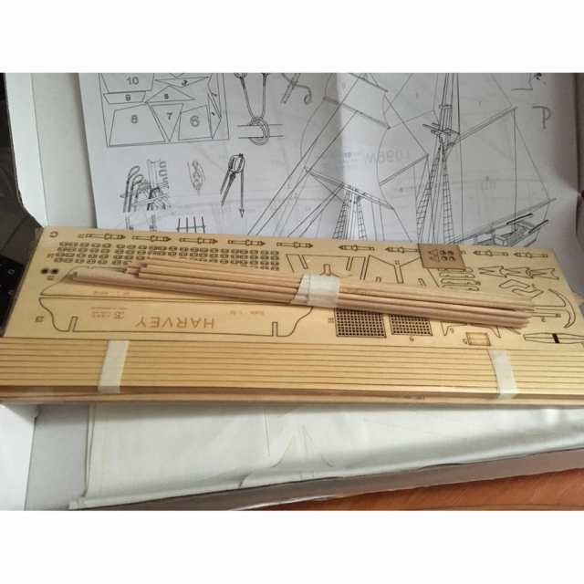 NIDALE 戦艦 ハーヴェイ 1847 1/96スケール 船 帆船 ヨット 木製 模型