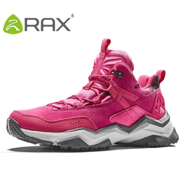 ハイキングシューズ防水革トレイルクライミング男性女性靴_rose red women_6.5_23.5cm ハイキングシューズ防水革トレイルクライミング男性女性靴_rose