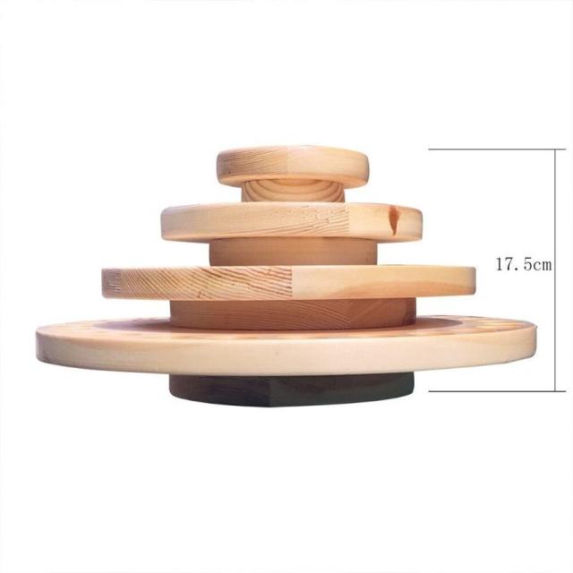 エッセンシャルオイル 収納 ディスプレイスタンド 回転式 木製