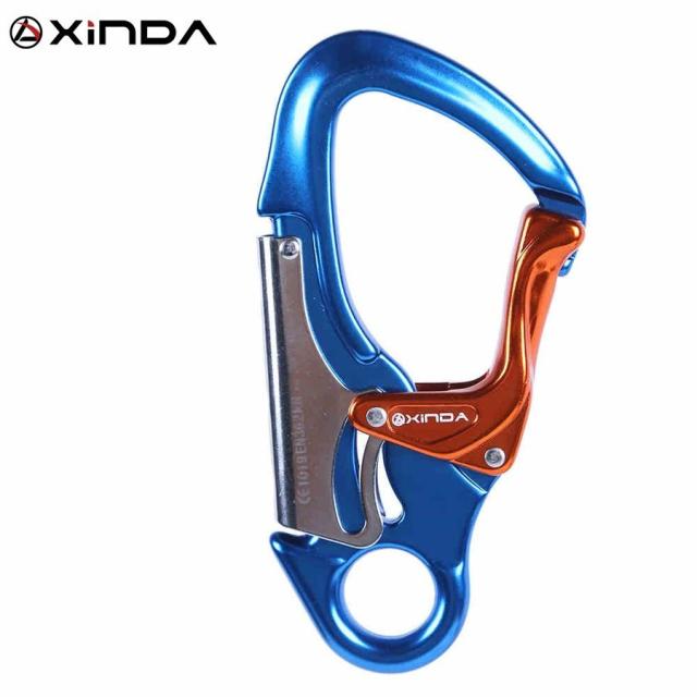 カラビナ フック おしゃれ 屋外 ロッククライミング Xinda 30KN 登山 ダウンヒル 安全 バックル 高い場所の作業