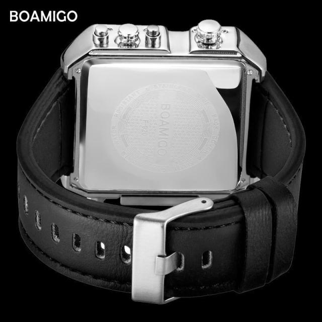 腕時計 メンズ 防水 led ブランド BOAMIGO スポーツ タイムゾーン ファッション ミリタリー_2