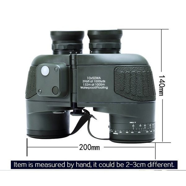 USCAMEL HD双眼鏡 ミリタリー 10x50 ズーム 距離計 コンパス 望遠鏡接眼レンズ 防水 アーミーグリーンの通販は 14,985円