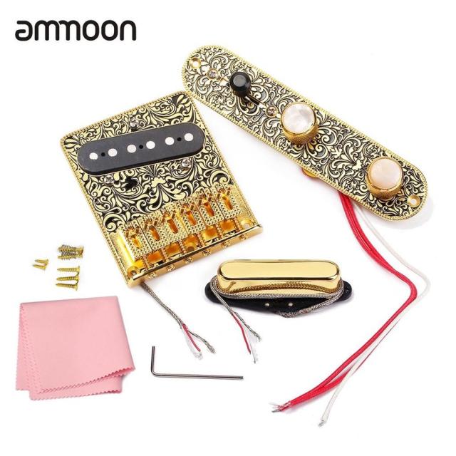 ネックピックアップ用 カスタムテレキャスター 6弦サドルブリッジプレート 3ウェイトグルコントロール ゴールドプレート エレキギター部品diyの通販は 8,280円