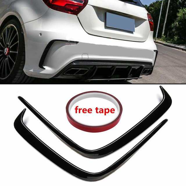 ベンツ用 リアバンパースプリッター スポイラー カナード 1ペア ABS W176A200 A250 A45 for AMG 2013-2016の通販は