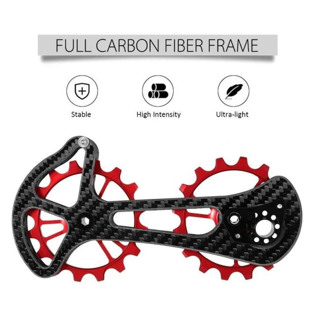 728 カーボンファイバービッグプーリーケージ、自転車用リア