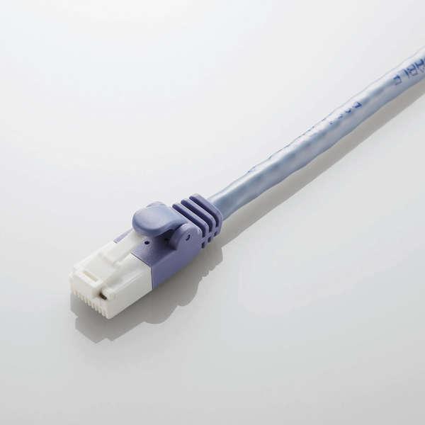 即納 LANｹｰﾌﾞﾙ/CAT6対応/EU RoHS指令準拠/爪折れ防止/簡易ﾊﾟｯｹｰｼﾞ仕様/50m/ﾌﾞﾙｰ