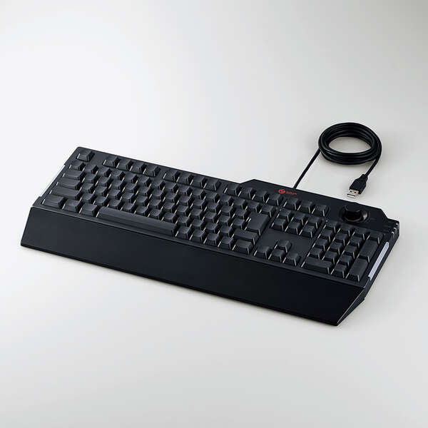 即納 エレコム ｹﾞｰﾐﾝｸﾞｷｰﾎﾞｰﾄﾞ/ﾒﾝﾌﾞﾚﾝ式/着脱式ﾘｽﾄﾚｽﾄ付/ﾎﾞﾘｭｰﾑﾀﾞｲﾔﾙ付/ﾌﾙｷｰ/有線/ﾌﾞﾗｯｸの通販は