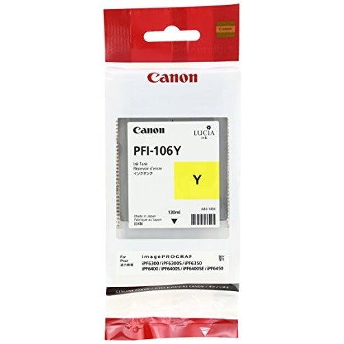 キヤノン インクタンク 130ml 顔料イエロー　PFI-106 Y 6624B001 6624B001