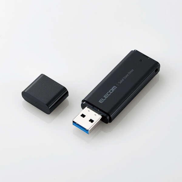 即納 エレコム SSD 外付け 250GB USB3.2 Gen1 読出最大400MB/秒 超小型 ポータブル キャップ式 耐衝撃 【 Win...
