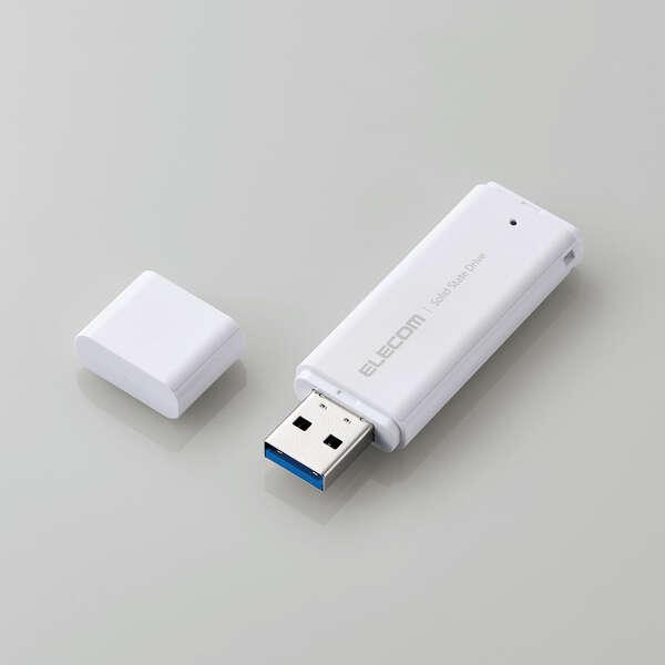 即納 エレコム SSD 外付け 250GB USB3.2 Gen1 読出最大400MB/秒 超小型 ポータブル キャップ式 耐衝撃 【 Win...