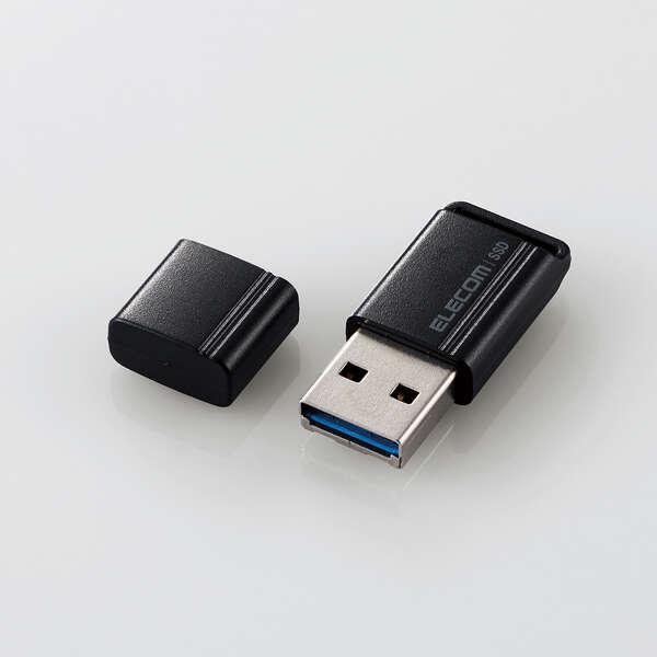 即納 エレコム SSD 外付け 250GB USB3.2 Gen1 読出最大400MB/秒 超小型 USBメモリ型 ポータブル キャップ式 高...