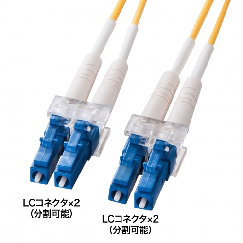 即納 サンワサプライ メガネ型光ファイバケーブル（シングル8.6μm、LC×2-LC×2、30m）