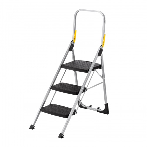 即納 サンワサプライ 幅広3段大型脚立の通販は 13,560円