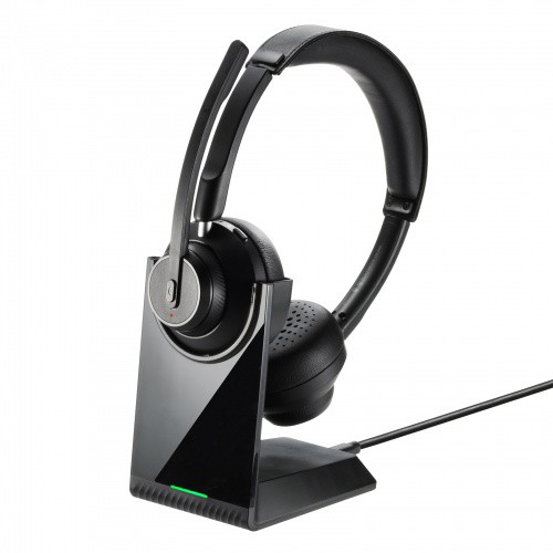 即納 サンワサプライ Bluetoothステレオヘッドセット（クレードル付き・デュアルマイク）の通販は