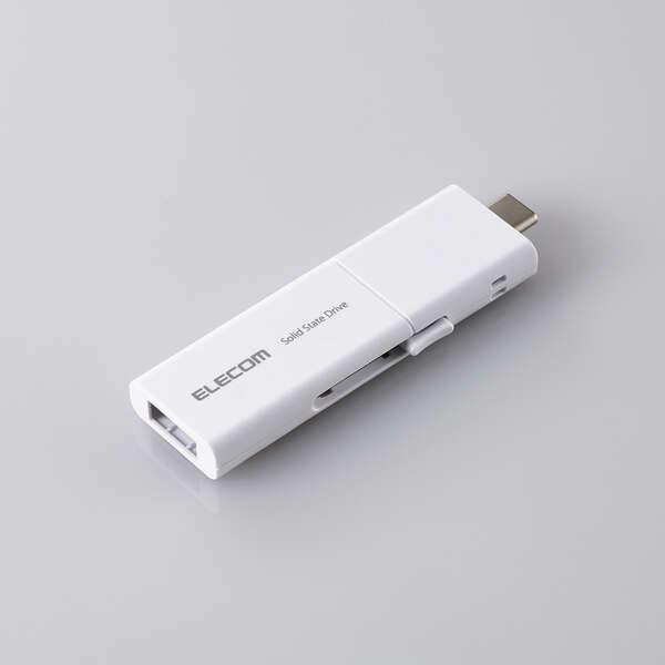 即納 エレコム SSD 外付け 1TB USB3.2Gen1 読込最大420MB/秒 USBメモリ型 ポータブルSSD スライド式 高速 US...