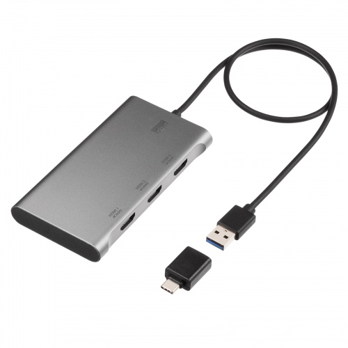 即納 サンワサプライ USB-HDMIディスプレイアダプタ(4K×3画面出力)
