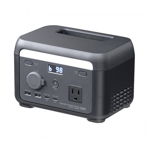 即納 サンワサプライ ポータブル電源（102.4Wh・AC200W）