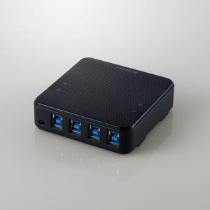 即納 USB切替器/USB3.0/PC側4ポート/接続機器4ポート/手元スイッチ/ブラック[U3SW-T4]