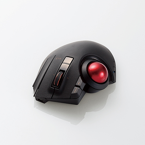 即納 エレコム トラックボールマウス/親指/8ボタン/チルト機能/有線/無線/Bluetooth/1000万回耐久/ブラック [M-XPT1MRBK]