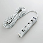 即納 エレコム EU RoHs指令準拠 雷ガード二重構造工事用タップ ケーブル長：5.0m／質量：780g T-WRMK3450LG/RS [...の通販は 5,422円