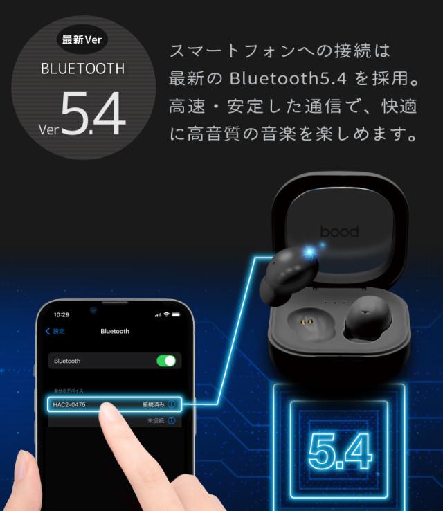 ワイヤレスイヤホン Bluetooth5.4 ブルートゥースイヤホン