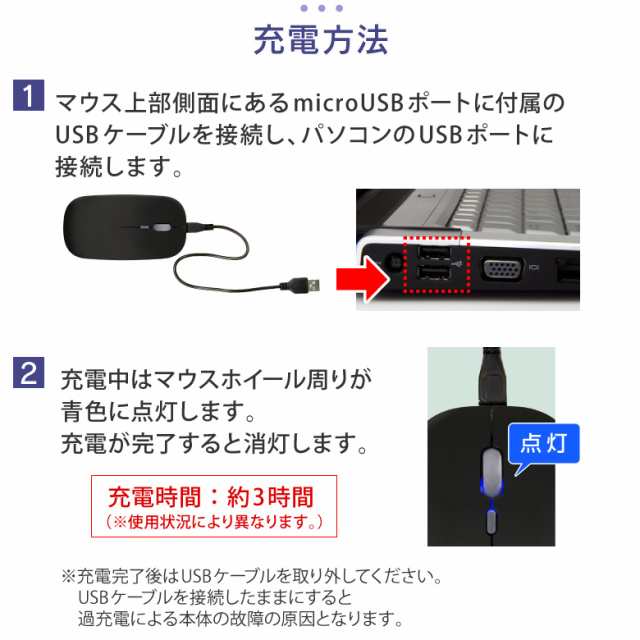 ワイヤレスマウス 無線マウス 充電式マウス 充電式 光学式 電池交換不要 静音 静音マウス シンプル マウス ワイヤレス 無線 1600dpi コンの通販はau Pay マーケット 発掘市場