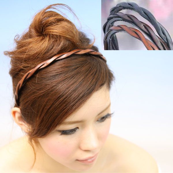カチューシャ 二つあみ 編みこみ 人気 痛くならないカチューシャ レザー 本皮 Ssl3の通販はau Wowma ウィッグのルネス Au Wowma 店