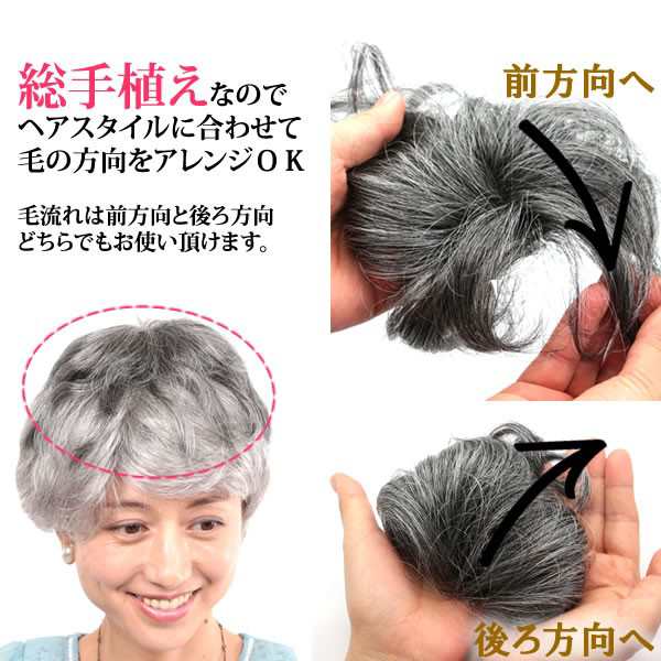 ウィッグ しらが 白髪 ヘアピース ミセス 部分ウィッグ かつら ミニ サイズ Tk7の通販はau Pay マーケット ウィッグ Wig ルネス