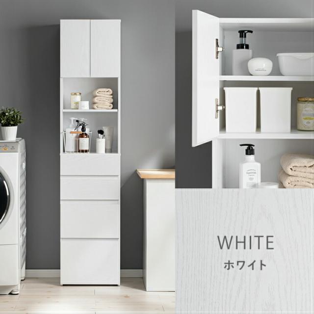 ランドリー収納 洗面所 収納 すき間収納 ランドリーチェスト スリム 白 収納棚 タオル収納 おしゃれ キッチン収納 木製 薄型 洗面所収納 の通販はau Pay マーケット サムライ家具 Au Pay マーケット店