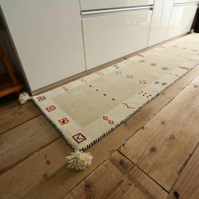 キッチンマット 180cm おしゃれ 柄 キッチン 台所 玄関 マット ロング ラグ ギャッベ 手織り 敷物 カーペット ラグマット 45 180cm 北の通販はau Pay マーケット サムライ家具