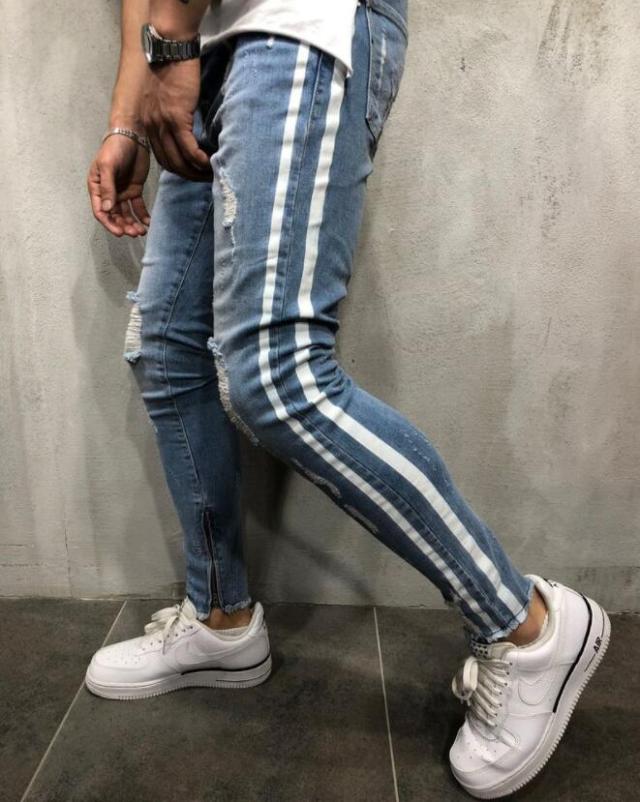 2色 メンズジーンズ デニムパンツ ジーパン ウォッシュ ストレッチ カジュアル バイクジーンズ 細身 ダメージ 個性の通販はau Pay マーケット 安価ショップ
