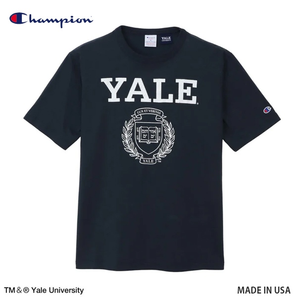 チャンピオン Champion / ティーテンイレブン ショートスリーブTシャツ / YELE University イェール大学 / MADE IN USA / C5-D306 / 厚手 ヘビーウェイト USA製 半袖 メンズ レディース / 2026春夏 / ネコポス対応