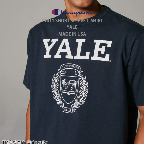 チャンピオン Champion / ティーテンイレブン ショートスリーブTシャツ / YELE University イェール大学 / MADE IN USA / C5-D306 / 厚手 ヘビーウェイト USA製 半袖 メンズ レディース / 2026春夏 / ネコポス対応_1