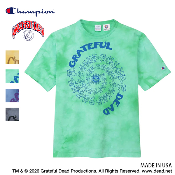 チャンピオン Champion / ティーテンイレブン ショートスリーブTシャツ Grateful Dead / MADE IN USA / C5-D308 / 厚手 ヘビーウェイト USA製 ロックT バンドT 半袖 メンズ レディース / 2026春夏 / ネコポス対応