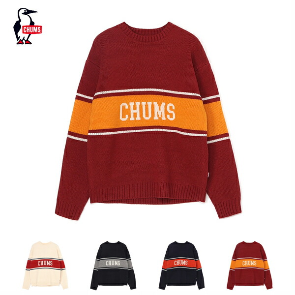 チャムス CHUMS / CHUMS College Knit Crew Top チャムスカレッジニットクルートップ / CH02-1219 / ユニセックス / ニット / 2024秋冬