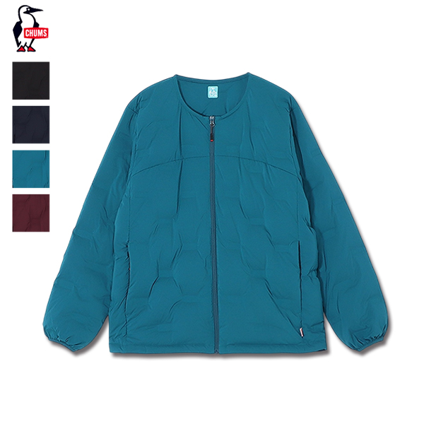 20%OFF / チャムス CHUMS / Provo Double Weave Light Down Jacket プロボダブルウィーヴライトダウンジャケット / CH04-1484 / ノーカラー / アウター / シンプル / アウトドア / カジュアル / 撥水 / ユニセックス / 2025秋冬