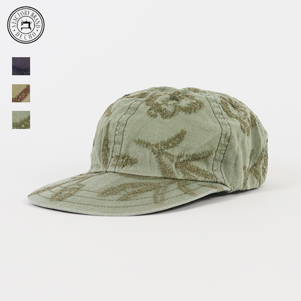 デコー DECHO / RIP STOP BALL CAP BUCKLE / 9-1AD25 / ボールキャップ / 花柄 刺繍 / ミリタリーリップストップ / ユニセックス / 日本製 / 2025秋冬