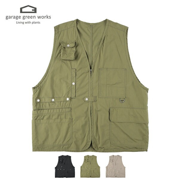 20%OFF / garage green works / TOOLS BAG TYPEWRITER VEST (GRG231204) (ガレージグリーンワークス) (ユニセックス) (2023春夏)