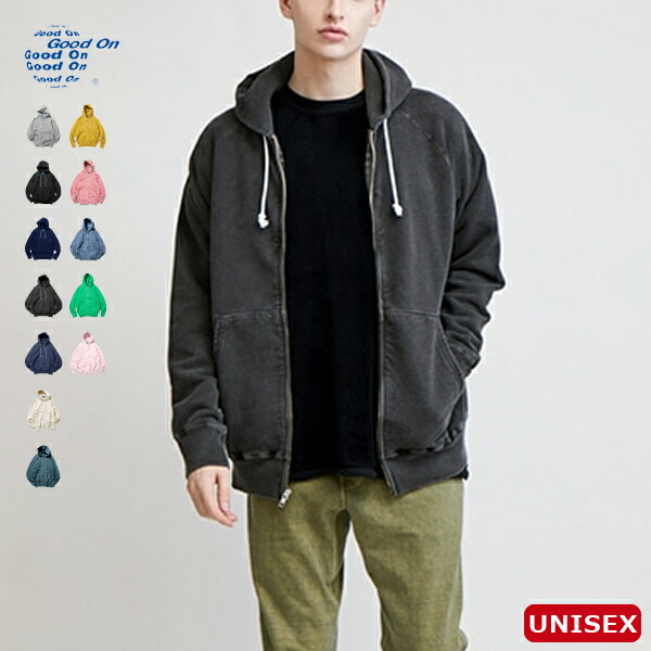 グッドオン GOOD ON / ラグランジップフードスウェット / GOBW-502 / ジップアップフーディー / ジップパーカー / 日本製 / ユニセックス / 2025春夏