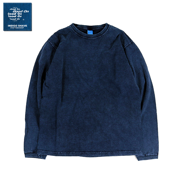 グッドオン GOOD ON / LS CREW TEE I.S インディゴシェイブロングスリーブクルーＴシャツ / GOLS-802IS / 長袖Tシャツ / インディゴ染め / コットン / 日本製 / ユニセックス / 2026春夏
