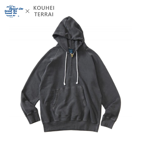 グッドオン GOOD ON / HALF ZIP PO HOOD SWT タロンジップリメイクハーフジッププルオーバーフードスウェット / KTER2605 / KOUHEI TERRAIコラボレーションモデル / パーカー / 長袖 / 日本製 / ユニセックス / 2026春夏