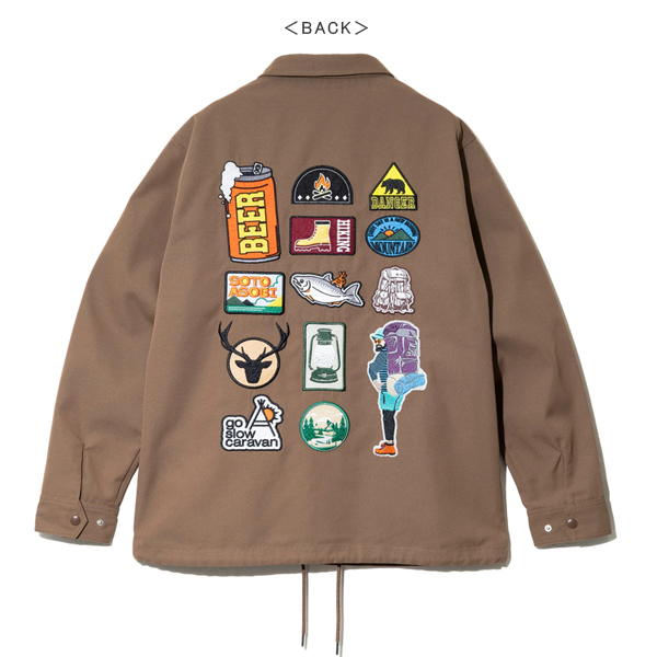 go slow caravan ゴースローキャラバン / T/CキャンバスワッペンコーチJKT / 350230 / アウター / ジャケット / ブルゾン / カジュアル / アウトドア / 2025秋冬 go slow caravan ゴースローキャラバン / T/Cキャンバスワッペンコーチ